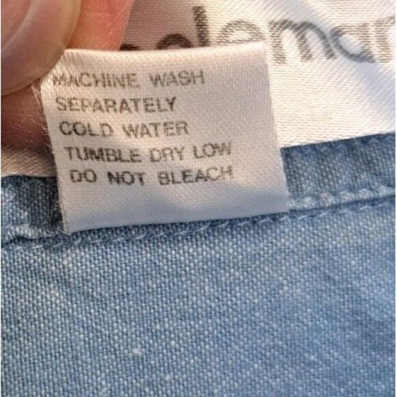 VTG Casey Coleman Button Up Shirt Blue Embroidered Winter Wolves Cotton Size XL - Picture 5 of 9